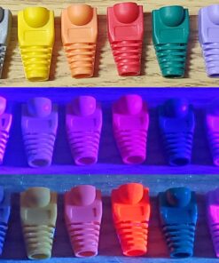Accessbuy 100 Pack RJ45 CAT6 CAT6E CAT5 CAT5E Ethernet Network Cable Strain Relief Boots Cable Connector Plug Cover Mixed Color for Laptop 27 81Dp C0U WL