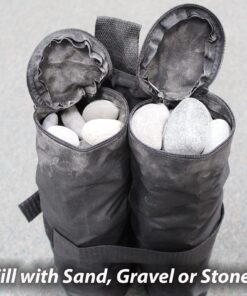 King Canopy Weight Bags for Instant Pop Up Canopy, Shelter, Sand Bags, Leg Weight, Patio, 4 Pack, Black, INAWB400 17 81DqoXcGJL