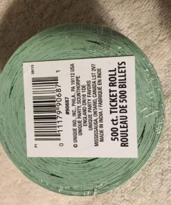 Unique Double Ticket Roll | 2" x 2" | Assorted Colors | 500 Pcs Party Supply, 2", Multicolor 17 81Drs4KMPqL