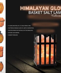 Himalayan Glow 1333 Metal Basket Lamp-Dimmer Switch & ETL, Certified Cord, Pink Salt 18 81Dst6Jg8QL