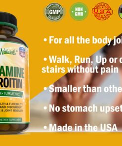 Bradeson Naturals Joint Supplement with Glucosamine Chondroitin Turmeric MSM Boswellia Bromelain & Quercetin.Promotes Joint Health. 90 Capsules. Made in USA 21 81DtitrB1LS