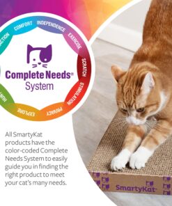 SmartyKat Scratch Up Corrugated Hanging Cat Scratcher, Catnip Infusion Technology - Brown, Single Wide Scratch Up (Catnip Infused) Single Pack 28 81DuMPRDMoL