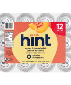 Hint Water Peach, Pure Water Infused with Peach, Zero Sugar, Zero Calories, Zero Sweeteners, Zero Preservatives, Zero Artificial Flavors,16 Fl Oz (Pack of 12) 16 Fl Oz (Pack of 12) 9 81Dw4aMV6FL