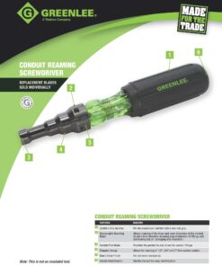 Greenlee 9753-11C Conduit Fit Scrwdrvr, 1/2, 3/4, 1EMTx2-1/2 6 81DwE8FVnTL