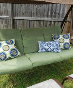 Greendale Home Fashions Rectangle Outdoor Accent Pillows, Indigo, Set of 2 28 81DxS6KfIL