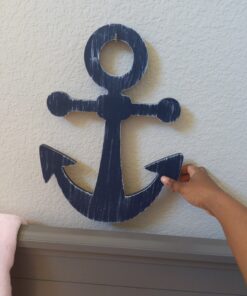 Little Love by NoJo Separates Collection Anchor Shaped Wall Art, Navy 1 Count (Pack of 1) 35 81DxUp 74nL