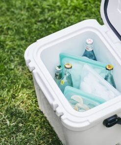 Stasher Reusable Silicone Storage Bag, Food Storage Container, Microwave and Dishwasher Safe, Leak-free, 1/2 Gallon, Clear 33 81DxYWd QgL