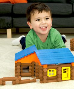 LINCOLN LOGS – Oak Creek Lodge – 137 Pieces - Real Wood Logs-Ages 3+ - Best Retro Building Gift Set for Boys/Girls – Creative Construction Engineering – Top Blocks Game Kit - Preschool Education Toy Classic 26 81DxjX3iFxL