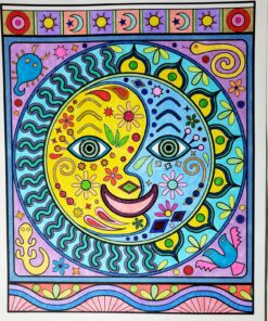 Fun & Funky Coloring Book Treasury: Designs to Energize and Inspire (Design Originals) 208 Pages with 96 Groovy One-Side-Only Designs on Extra-Thick Perforated Paper in a Handy Spiral Lay-Flat Binding 43 81DxqRBWpbL