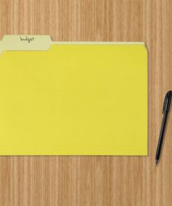 Amazon Basics File Folders, Letter Size, 1/3 Cut Tab, Yellow, 36-Pack 9 81Dyy8bdjoL