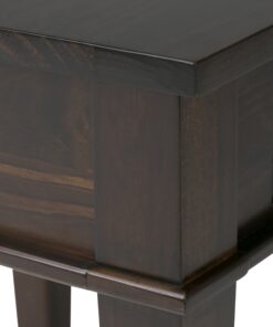 SIMPLIHOME Carlton SOLID WOOD Transitional Modern 42 inch Wide Home Office Desk, Writing Table, Workstation, Study Table Furniture in Dark Tobacco Brown with 1 Drawer 23 81DzmwWU8GL