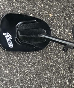 KiWAV Motorcycle Kickstand Pad Plate Support Accessory - Black - Soft Ground, Grass, Hot Pavement, Outdoor Parking, Anti Sinking 40 81E1yk5KXVL