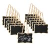 New Star Foodservice 28409 Double Sided Fancy Rectangle 2.38-Inch by 3.38-Inch Chalkboard, Mini, Set of 12 Hanging Decorative Chalkboard 2.38" x 3.38"