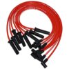 A-Team Performance Red Silicone Spark Plug Wires Set 90 Degree Black Boot for HEI Distributor Ignition Coil Accessories Compatible With Mopar Chrysler Dodge 318 360 8.0mm