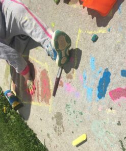 Crayola; Washable Neon Sidewalk Paint; Outdoor Art Tools; 3 Neon Paint Colors, Paint Brush, Roller and 3 Sidewalk Chalk Sticks 17 81E3cxvFHxL