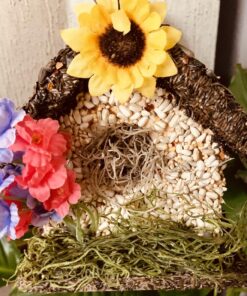 Edible Birdhouses | Reseedable Wooden Birdhouse Covered w/Birdseed | Squirrel Proof Bird Feeder | Made in The USA (SD) Short Dark Roof 25 81E3y3FNn0L