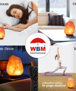 Himalayan Glow HS-1003 Himalayan Hand Carved Crystal Salt Lamp with Wooden Base, 6-7 LBS, Pink 48 81E4bV086ML