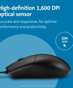 Kensington Pro Fit Washable Wired Mouse (K70315WW) 10 81E4ig9DWS