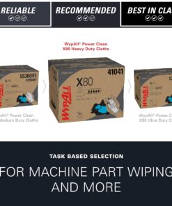 WypAll Power Clean X80 Heavy Duty Towels, Brag Box, 41041(02) 8294 (001) Blue, 1 Box with 160 Sheets 160 Count (Pack of 1) 20 81E52fPNocL
