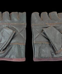 Dark Brown First Manufacturing Lightweight Thick Leather Fingerless Gloves Medium 11 81E5QeluHzL