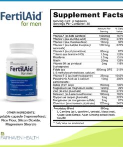 Fertilaid for Men and Women Combo, Male and Female Fertility Supplements, Vitamins and Fertility Targeted Nutrients to Support Cycle Regularity in Women and Count and Motility in Men (1 Month Supply) 21 81E5T sX4BS 2
