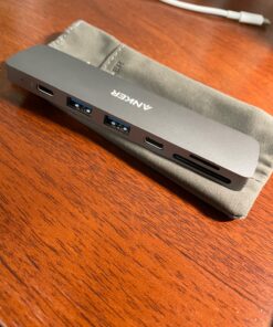 Anker USB C Hub for MacBook, 7-in-2 USB C to C Adapter, Compatible with Thunderbolt 3 Port, 100W Power Delivery, 4K HDMI, USB C and 2 USB A Data Ports, SD and microSD Card Reader 48 81E5fxeLu3L