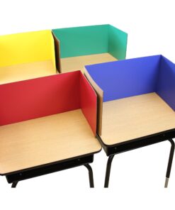 Alternative view of Flipside Study Carrel, 48 x 12, Assorted Colors, 24/Pack 24 Pack