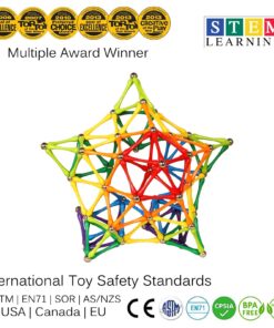 Goobi 300 Piece Magnetic Building Sticks Blocks Tiles Toy Magnet 3D Construction Set STEM Educational Toys for 3 4 5 6 7 8 Year Old Kids Boys Girls Adults with Storage Box and Instruction Guide 22 81E6By1I4GL