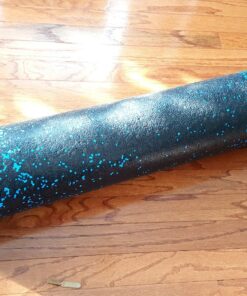 Amazon Basics High-Density Round Foam Roller for Exercise, Massage, Muscle Recovery Blue Speckled 36-Inch 31 81E6FiQgjYL