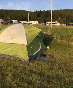 Coleman Sundome Camping Tent, 2/3/4/6 Person Dome Tent with Snag-Free Poles for Easy Setup in Under 10 Mins, Included Rainfly Blocks Wind & Rain, Tent for Camping, Festivals, Backyard, Sleepovers Palm Green 3 Person 39 81E6LogPhRL