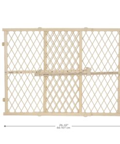 Evenflo Position and Lock Baby Gate, Pressure-Mounted, Tan 34 81E7N30ptDL