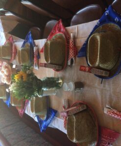 JOYIN Toy Pack of 12 Childs Straw Cowboy Hats with Cowboy Bandannas (6 Red & 6 Blue) Christmas Party Favors 33 81E7Oz2Z68L