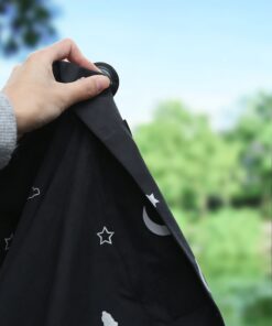 Amazon Basics Portable Travel Window Blackout Curtain Shades with Suction Cups-Black, 1-Pack, 78 by 50 inches - 1 Pack, Moon and Stars 25 81E7XPIN4DL