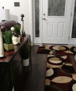 Deco 79 Polystone Woman Standing African Sculpture with Red Water Pots and Black Base, Set of 2 16"H, 4"W, Cream 38 81E7pImUWaL