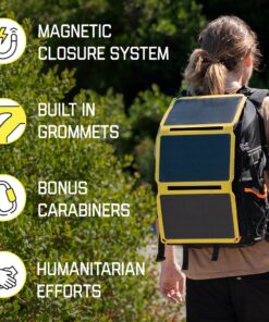 SunJack 25 Watt Foldable IP67 Waterproof ETFE Monocrystalline Solar Panel + 2X 10000mAh Power Banks with USB-A and USB-C for Cell Phones, Tablets and Portable for Backpacking, Camping, Hiking 20 81E7yAr8LLL