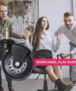IKEA Chair Only Office Chair Caster Wheel Replacement, 10mm Stem ft. Band Braket 2.5 inch Roller Blade, Best Protection for All Kinds of Floors, No Noice, Smooth & Silent (Black, Grey/Black) 2.5 inch Black 22 81E99l6fLgL 2