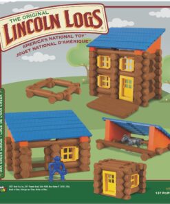LINCOLN LOGS – Oak Creek Lodge – 137 Pieces - Real Wood Logs-Ages 3+ - Best Retro Building Gift Set for Boys/Girls – Creative Construction Engineering – Top Blocks Game Kit - Preschool Education Toy Classic 21 81EA2OYU6uL