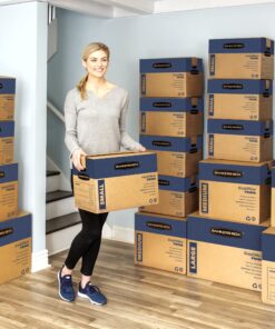 Bankers Box SmoothMove Prime Moving Boxes, Tape-Free, FastFold Easy Assembly, Handles, Reusable, Small, 16 x 12 x 12 Inches, (0062701) 10 Pack 23 81EALMUIy6L