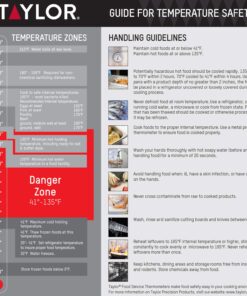 Taylor Leave-in Meat Oven Safe Compact Analog Dial Meat Food Grill BBQ Kitchen Cooking Thermometer, 3 inch dial, Stainless Steel 18 81EAXOmpaIL