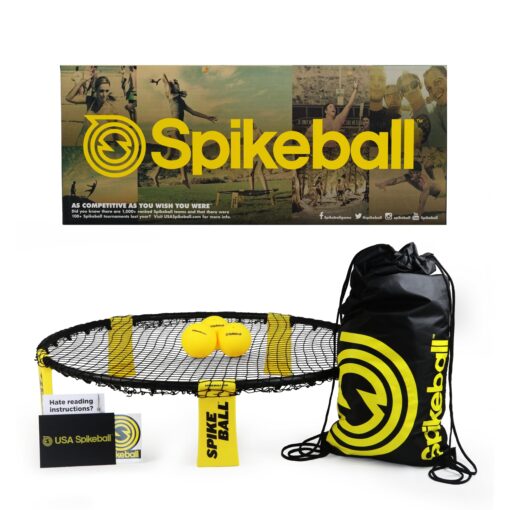 Spikeball 3 Ball Original Roundnet Game Set - Includes 3 Balls, net and Bag Black & Yellow Single