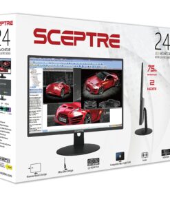 Sceptre 24-inch Professional Thin 1080p LED Monitor 99% sRGB 2x HDMI VGA Build-in Speakers, Machine Black (E248W-19203R Series) 24" 75Hz 34 81EBB8cjftL