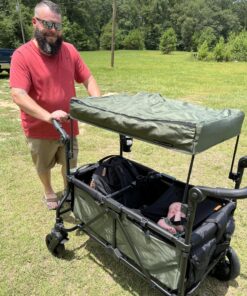 Jeep Deluxe Wrangler Stroller Wagon with Cooler Bag and Parent Organizer by Delta Children, Black/Green 43 81EBcZv8h L