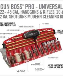 Real Avid Gun Boss Pro Universal - Cleaning Kit For All Guns 12 and 20 gauge shotguns, 45, 40, 357, 38, 380, 9MM, 30, 308, 7.62, 270, 7MM, 243, 260, 6.5MM, 223, 556 Model:AVGBPRO-U 15 81ECAzxQwoL