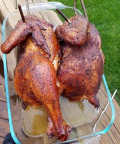 Pit Barrel Cooker Classic Package - 18.5 Inch Drum Smoker | Porcelain Coated Steel BBQ Grill | Includes 8 Hooks, 2 Hanging Rods, Grill Grate and More 61 81ECHJJSGeL