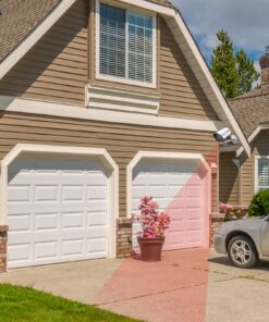 WALI Bullet Dummy Fake Surveillance Security CCTV Dome Camera Indoor Outdoor with one LED Light Warning Security Alert Sticker Decals (TC-S4), 4 Packs, Silver 31 81ECKrB0GyL