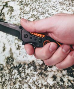 TAC-FORCE Spring Assisted Opening EMT EMS ORANGE Rescue Folding Pocket Knife 42 81ED556E2nL