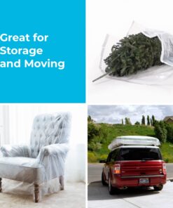 Linenspa Mattress Bag - 2 Pack Queen/Full Mattress Storage Bag for Moving and Storage - Mattress Protection – Polyurethane Mattress Storage bag Queen/Full, Clear 2 Mil 2-Pack 12 81EDBZmjHL