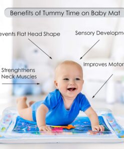Splashin'kids Inflatable Tummy time Premium Water mat Infants and Toddlers is The Perfect Fun time Play Activity Center Your Baby's Stimulation Growth Multicoloured 18 81EDK hlJHL