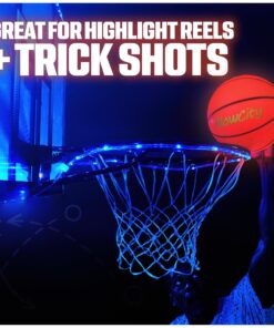 GlowCity Glow in The Dark Basketball for Teen Boy - Glowing Red Basket Ball, Light Up LED Toy for Night Ball Games - Sports Stuff & Gadgets for Kids Age 8 Years Old and Up Rubber (No Pump) 26 81EDj7XM8AL