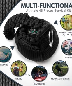 Holtzman’s Survival Kit Paracord Grenade The #1 Best 48 Tool Emergency kit Solid Black 13 81EENYEqu1L